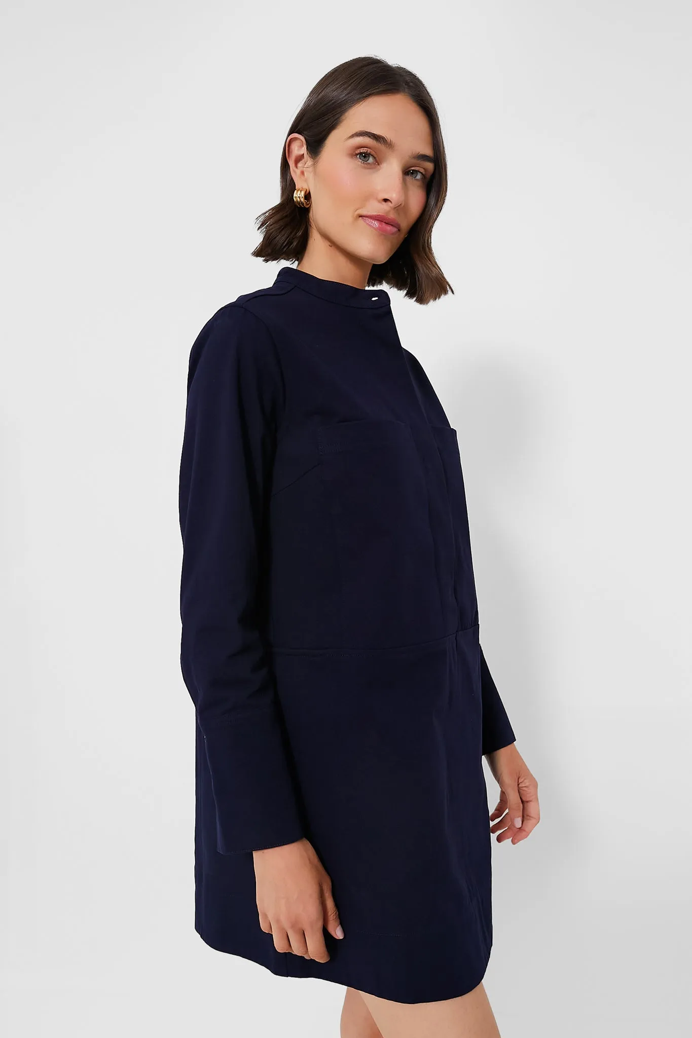 Navy Twill Denim Rohan Shirt Dress