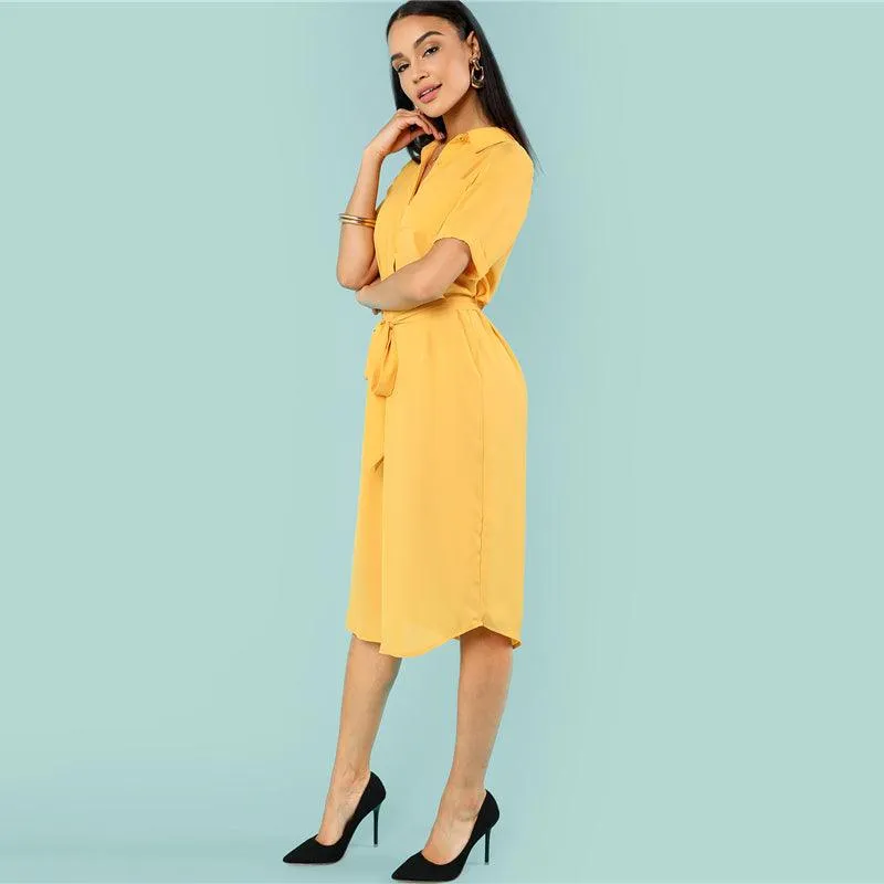 OFFICE DIVA BUTTON-UP DRESS