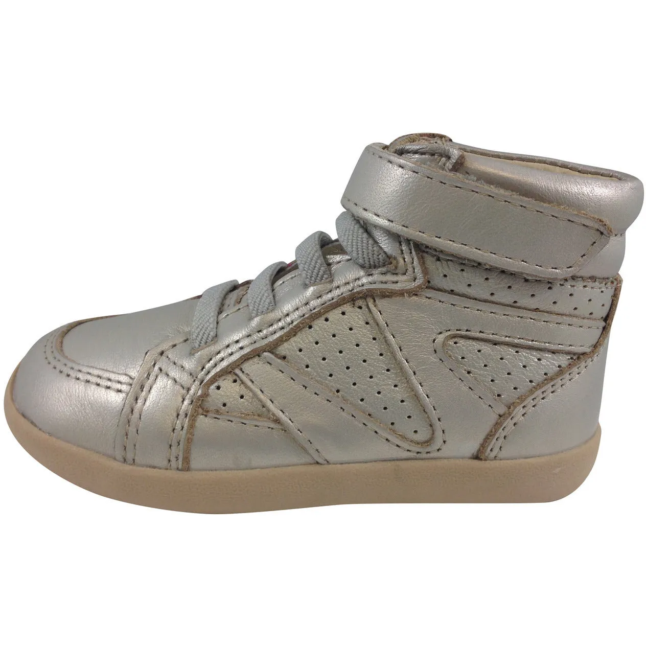 Old Soles Girl's Chalk Foil Leather Cheer Leader Hightops