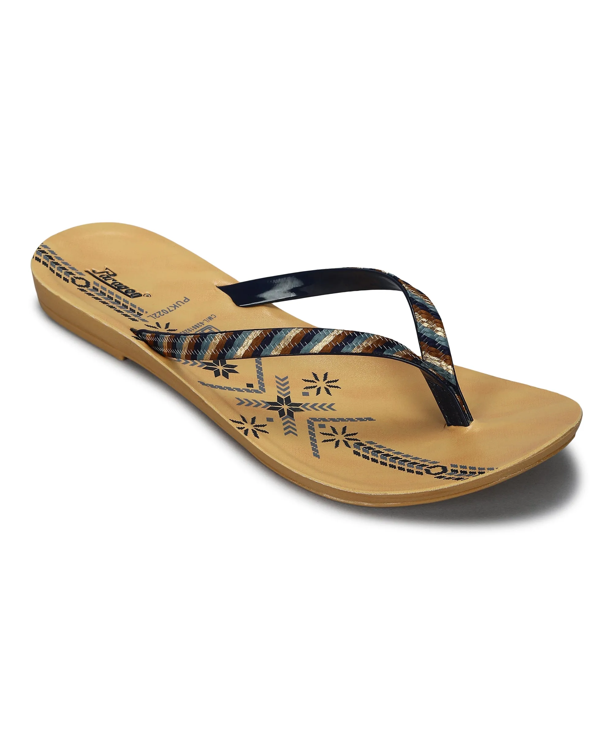 Paragon Women's Slip On Flat Blue Sandals | Durable Dailywear Sandals