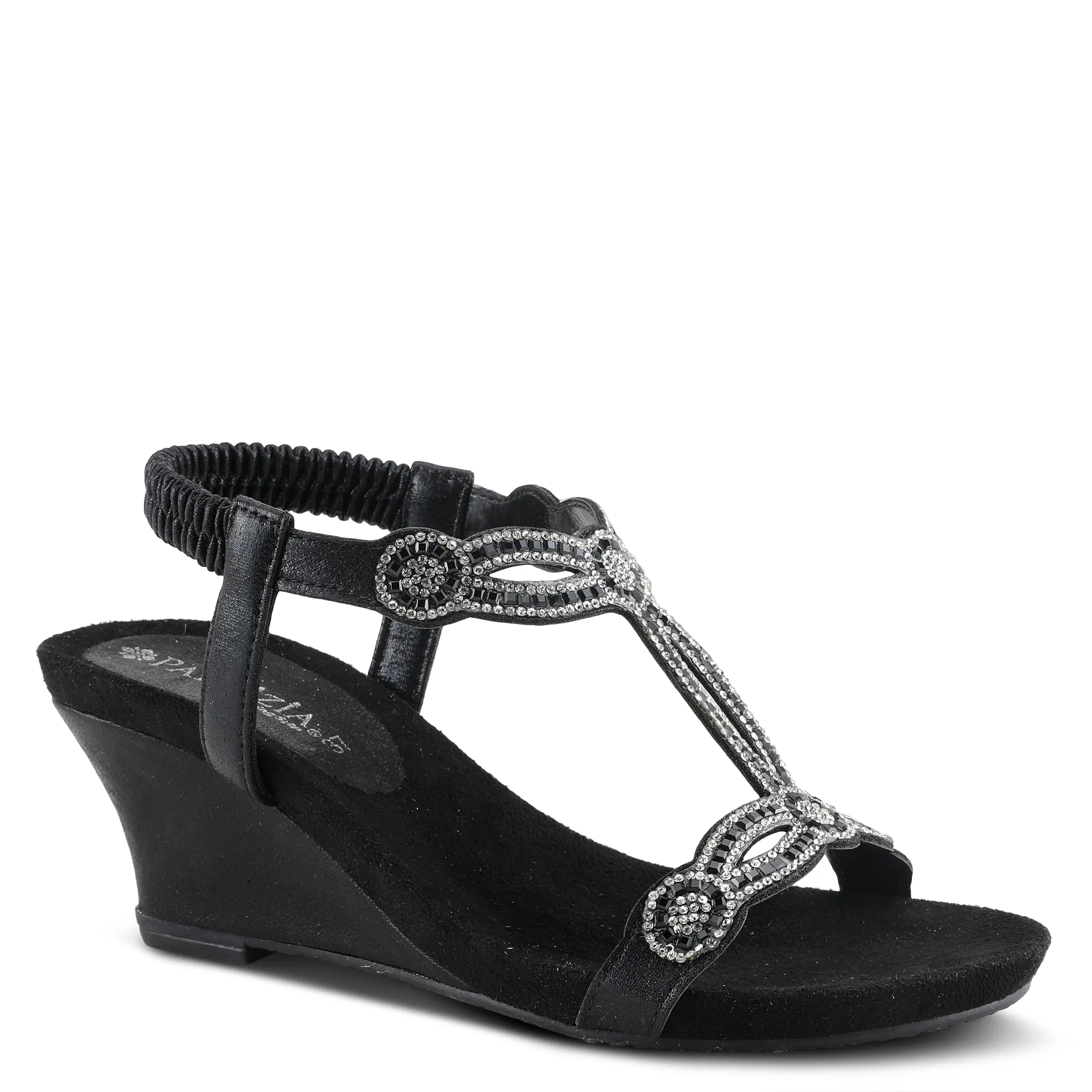 PATRIZIA SHINING T-STRAP SANDALS