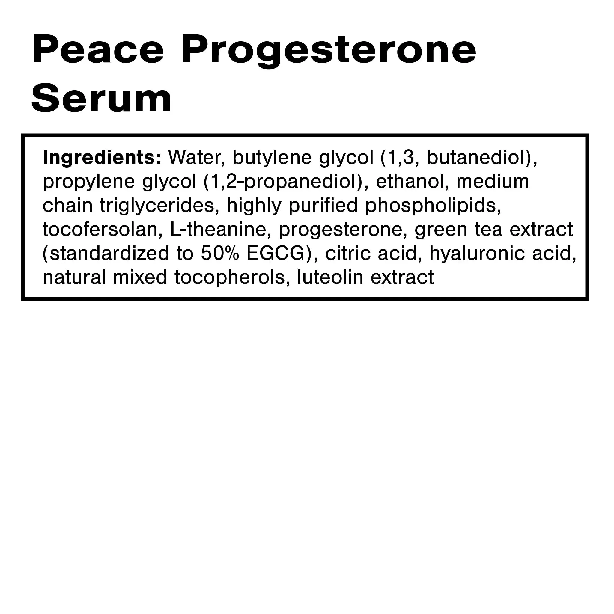 Peace Progesterone