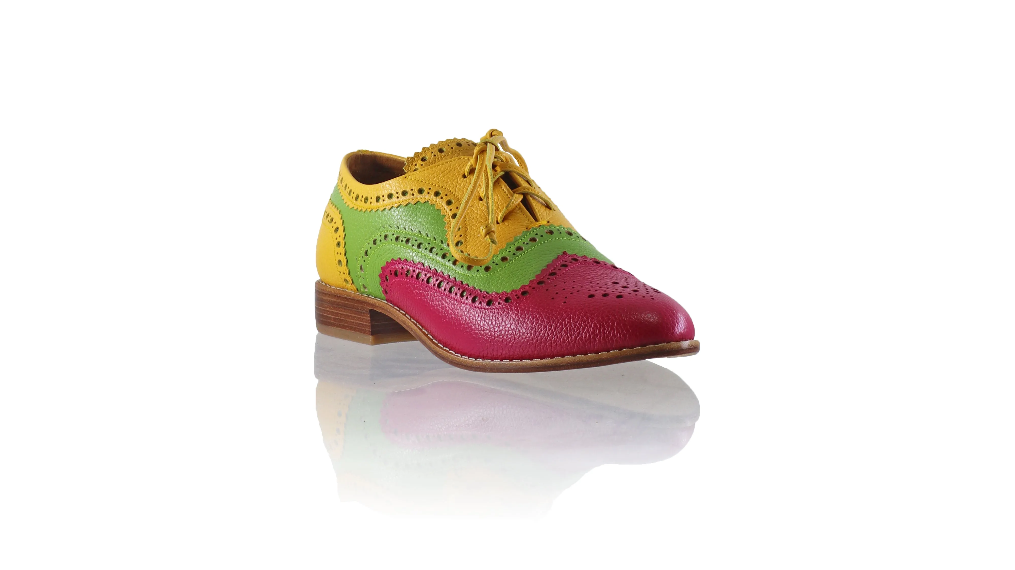 Pedro 25mm Flat - Fuschia & Green & Mustard BKK