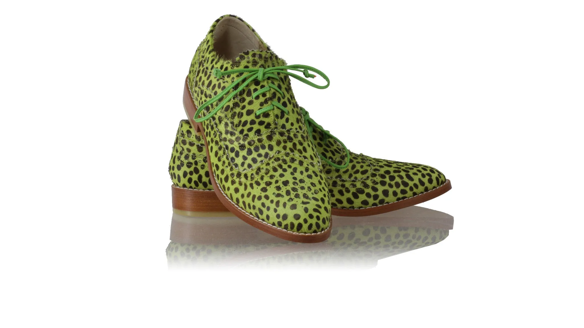 Pedro 25mm Flat - Lime Green Pony Leopard Print