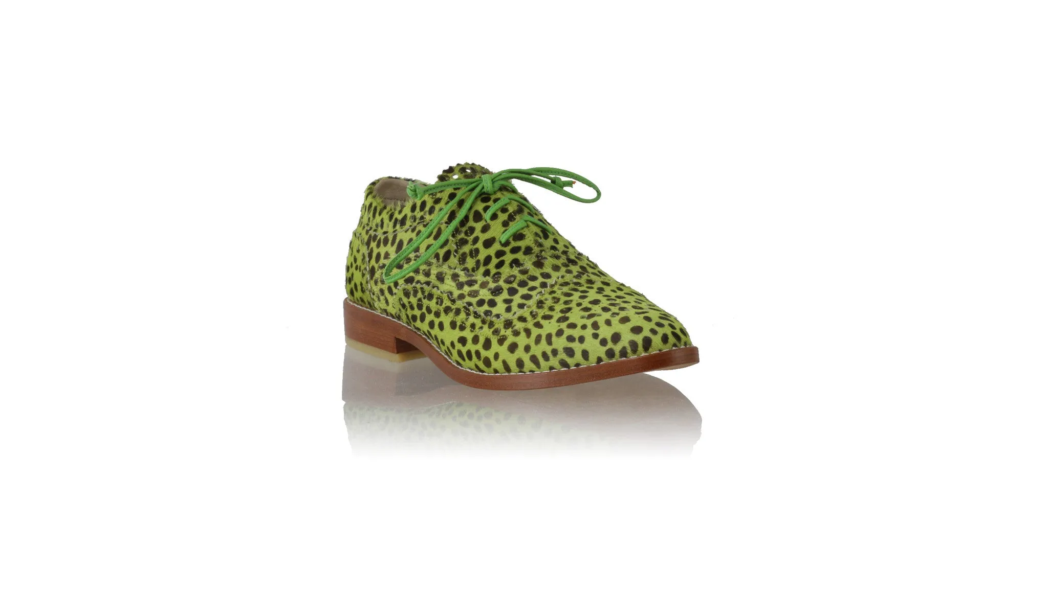 Pedro 25mm Flat - Lime Green Pony Leopard Print