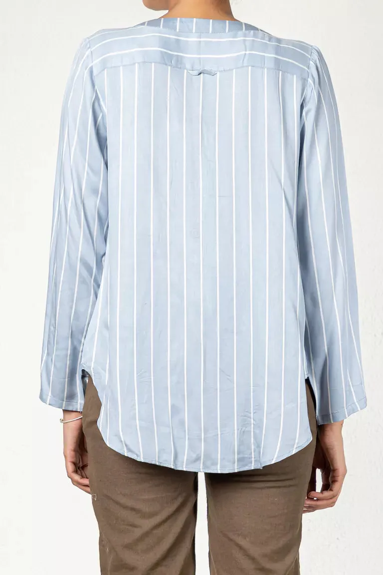 Powder Blue Striped Shirt