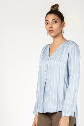 Powder Blue Striped Shirt