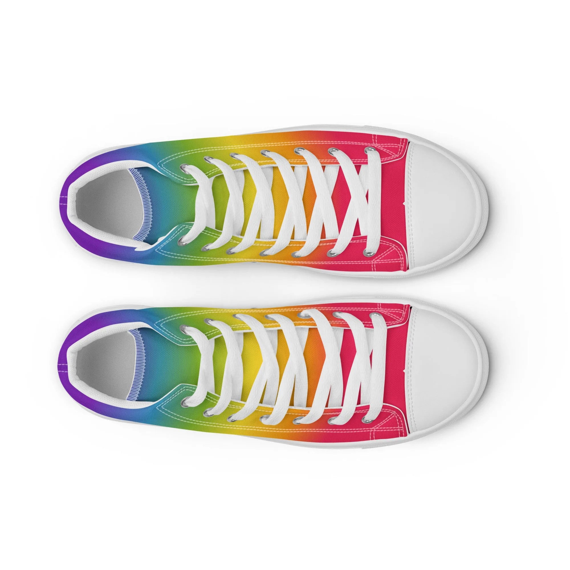 Rainbow Pride Gradient High Top Trainers (female sizes)