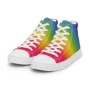 Rainbow Pride Gradient High Top Trainers (female sizes)