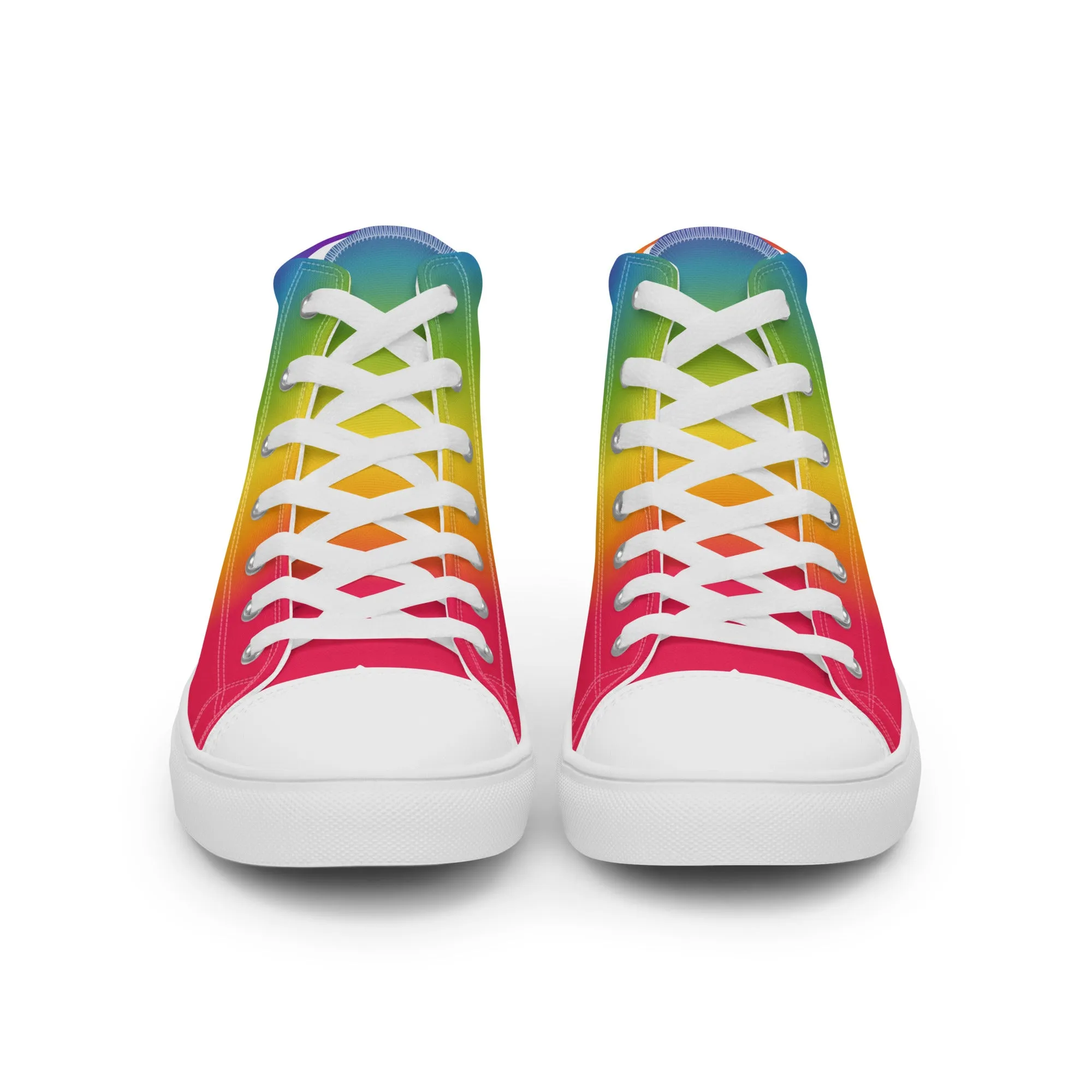 Rainbow Pride Gradient High Top Trainers (female sizes)