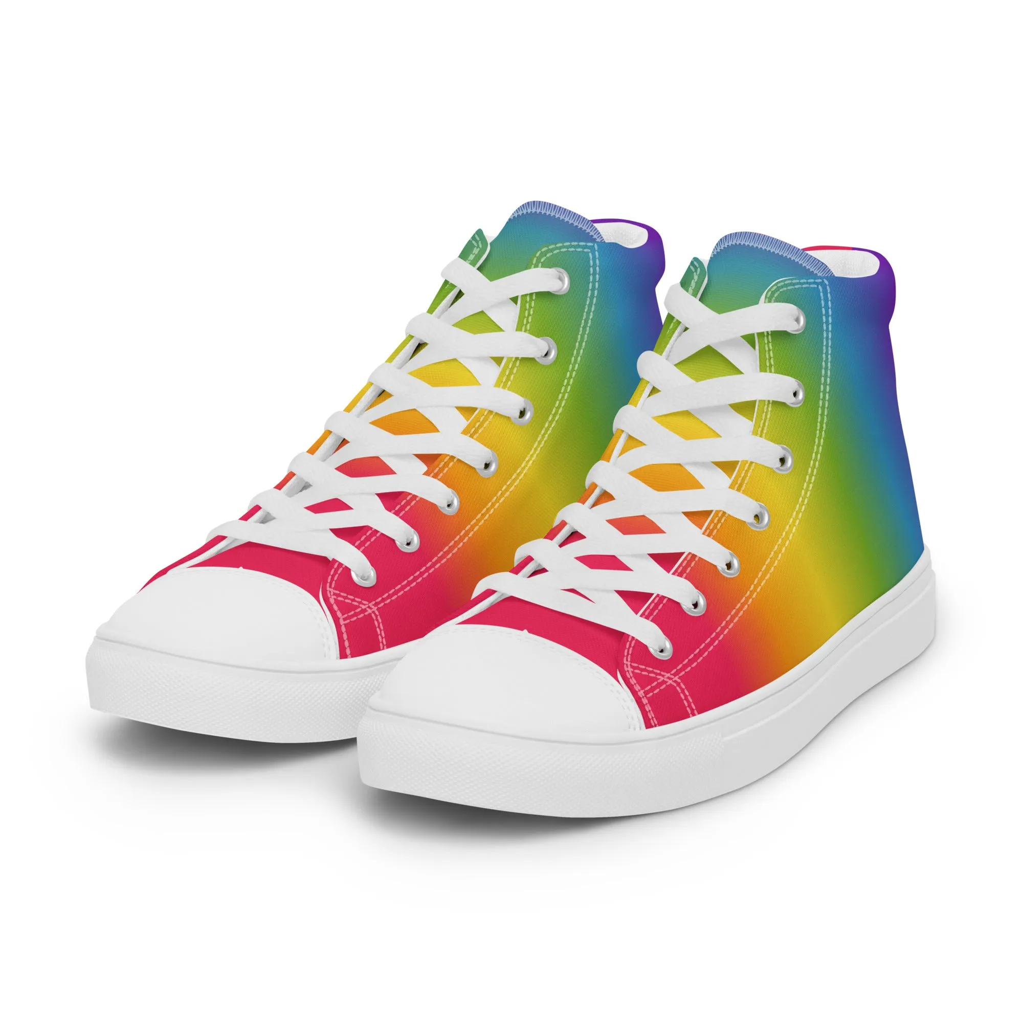 Rainbow Pride Gradient High Top Trainers (male sizes)