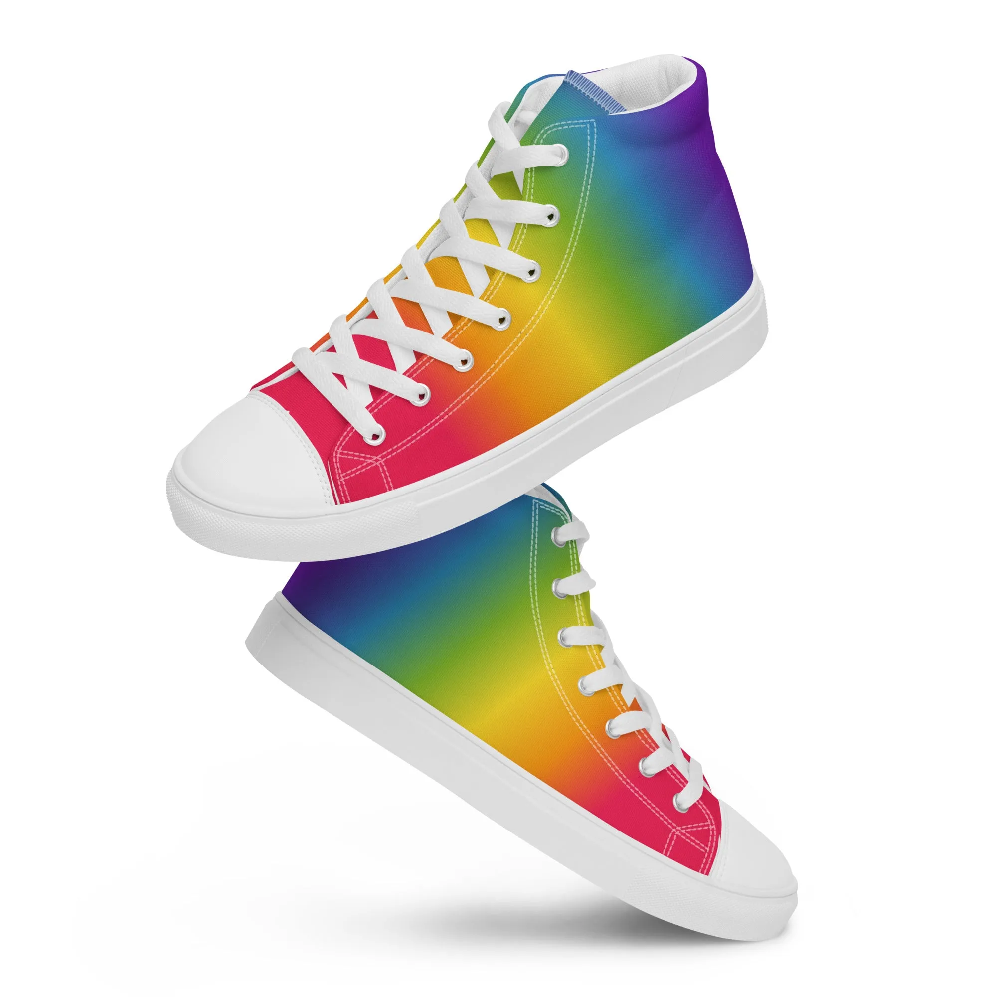 Rainbow Pride Gradient High Top Trainers (male sizes)