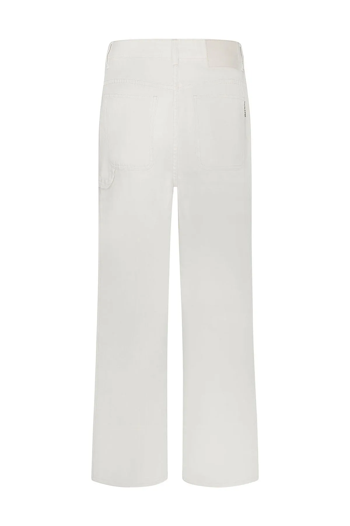 Recycled Cotton Utility Wide Leg Jean - Ivory