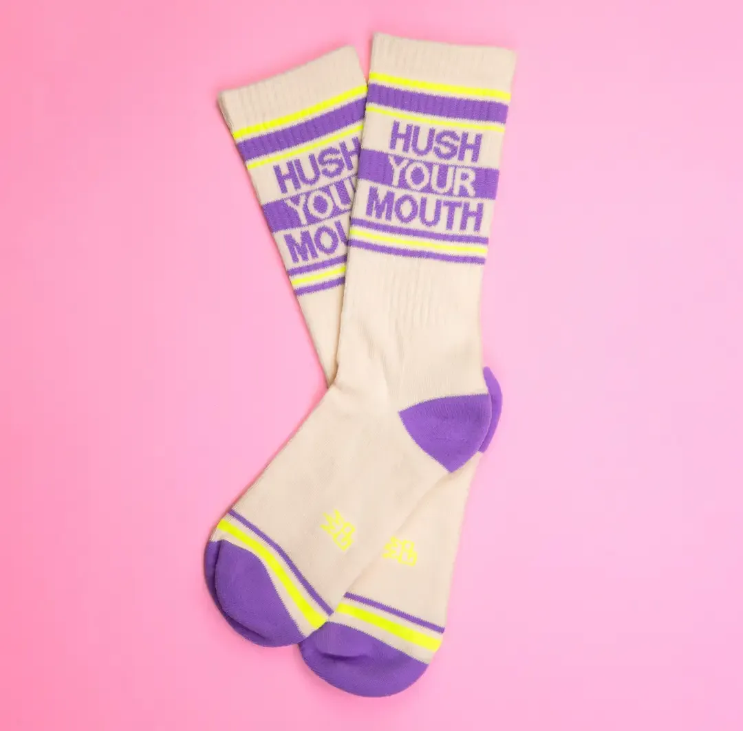 Retro Crew Socks | Gumball Poodle | Hush your Mouth