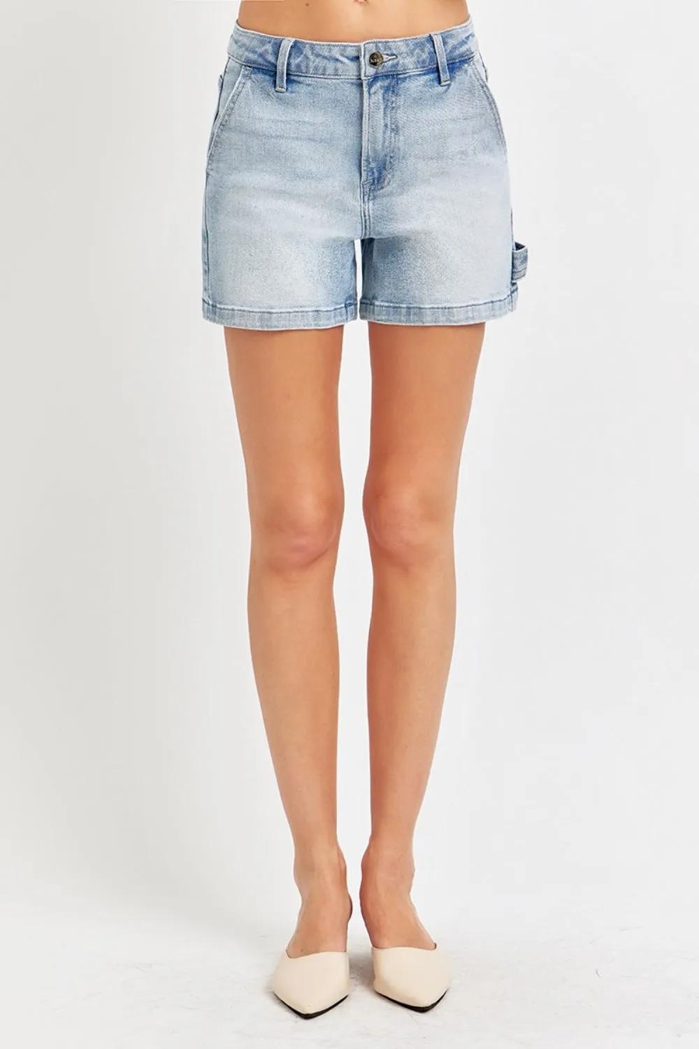 Risen Full Size High Rise Denim Shorts