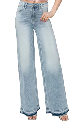 Risen Full Size High Rise Wide Leg Jeans