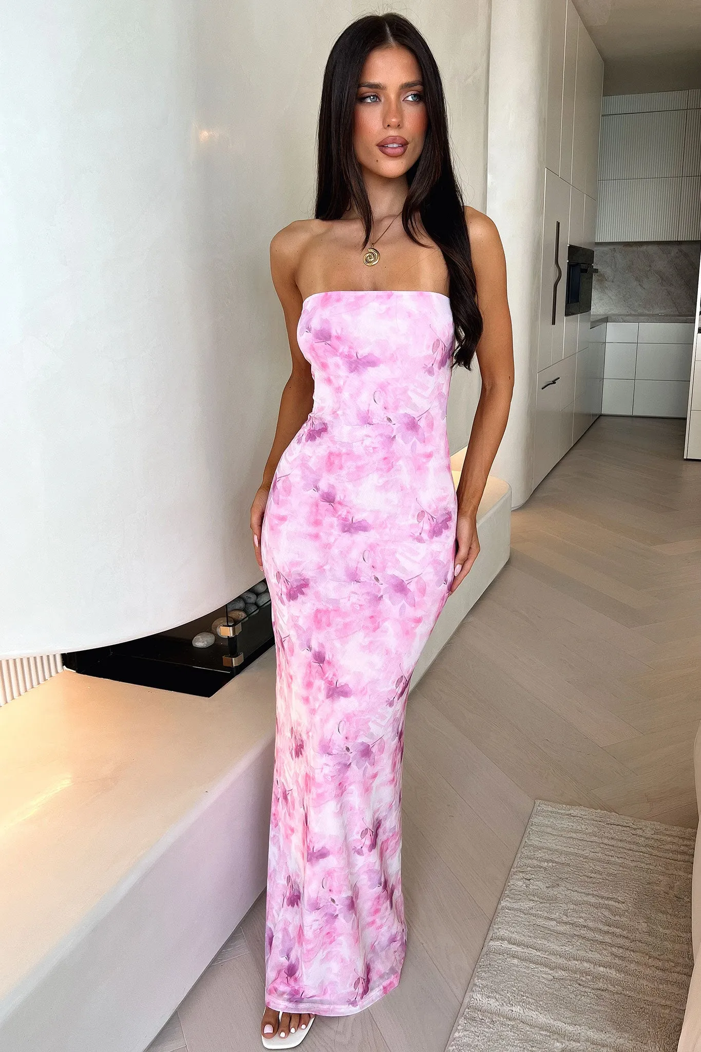 Rosalie Maxi Dress - Pink Floral