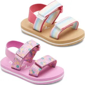 Roxy Infant Kids Cage Strappy Floral Flip Flops Sandals