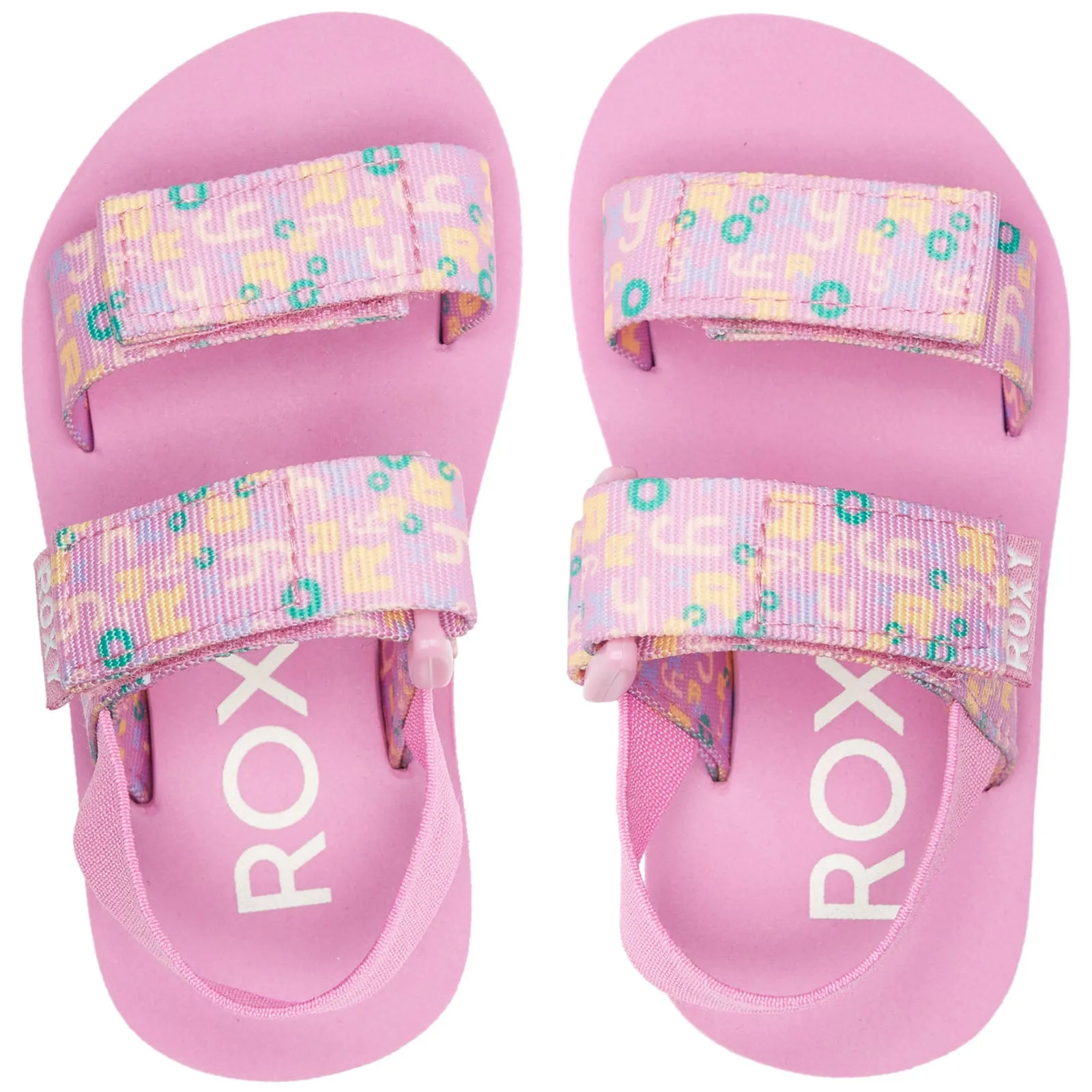 Roxy Infant Kids Cage Strappy Floral Flip Flops Sandals