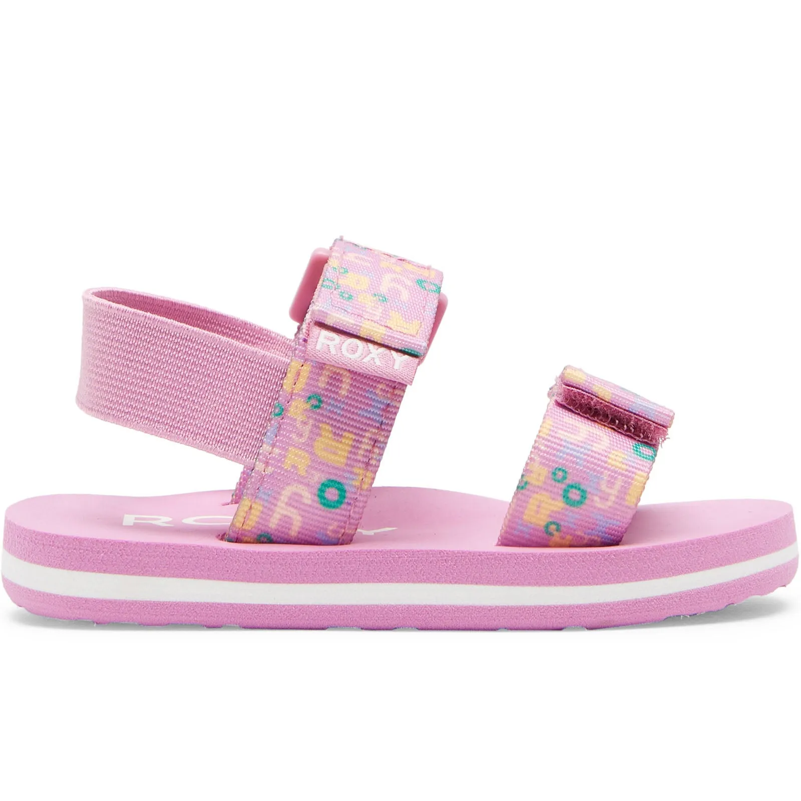 Roxy Infant Kids Cage Strappy Floral Flip Flops Sandals