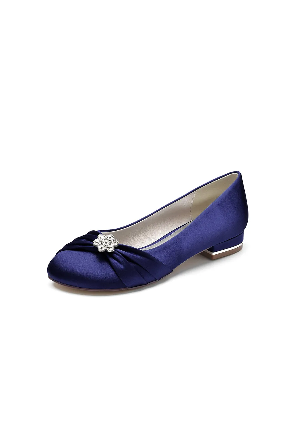 Royal Blue Flats with Rhinestone embellished