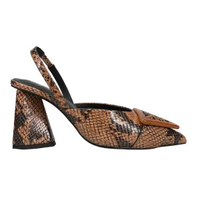 Rumor Has It Snake Block Heel Pumps