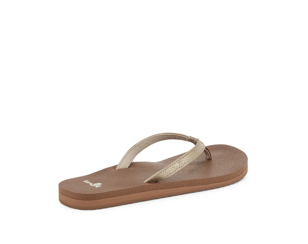 Sanuk Yoga Joy Shimmer Metallic Sandal-Champagne