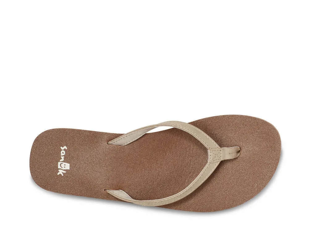 Sanuk Yoga Joy Shimmer Metallic Sandal-Champagne