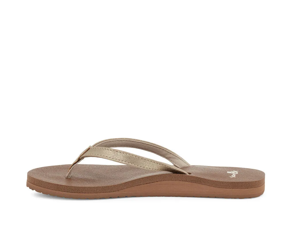 Sanuk Yoga Joy Shimmer Metallic Sandal-Champagne