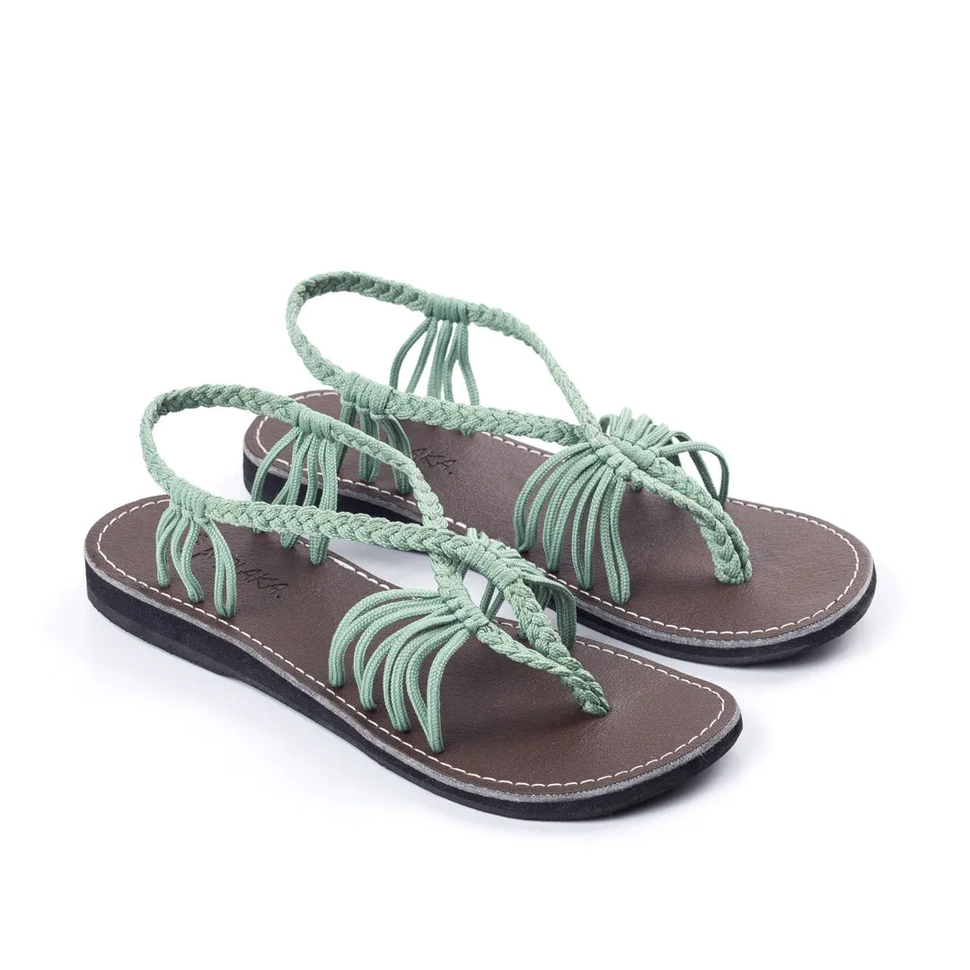 Seashell Summer Sandals for Women | Sage Green