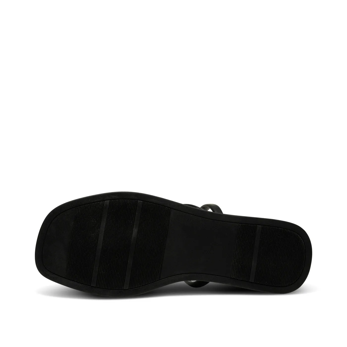 Selena strap sandal leather - BLACK