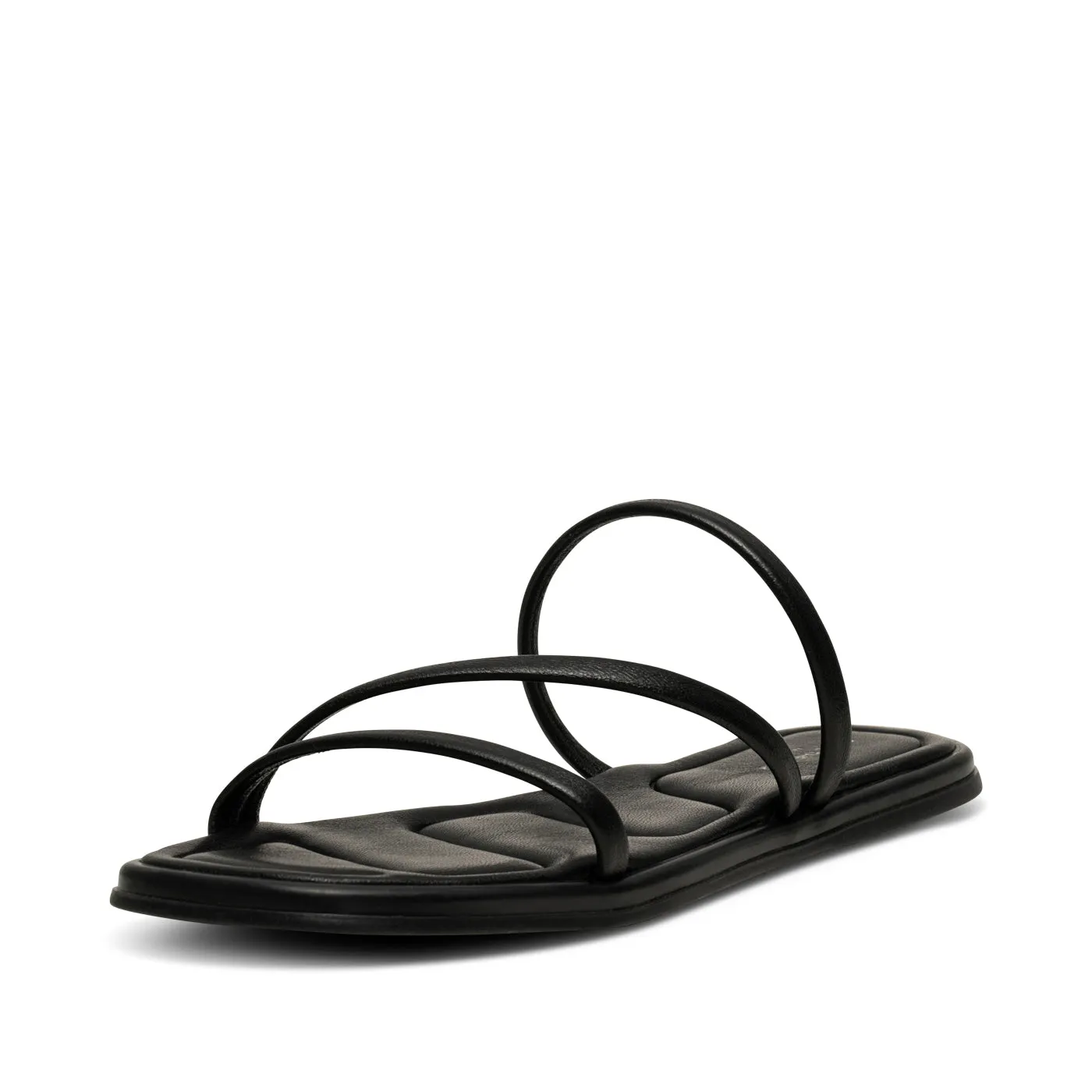 Selena strap sandal leather - BLACK