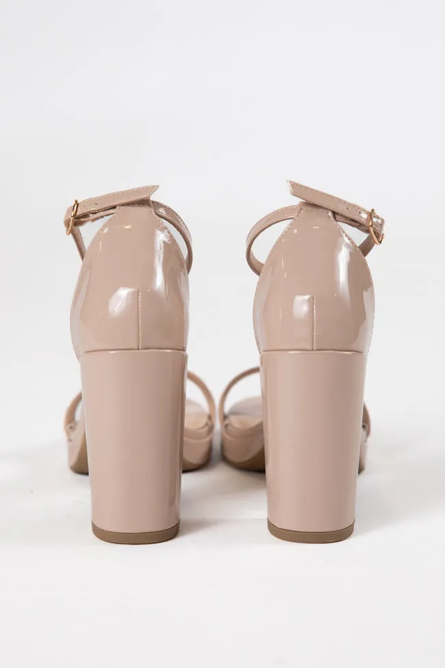 Shivani Nude Leather Heels FINAL SALE