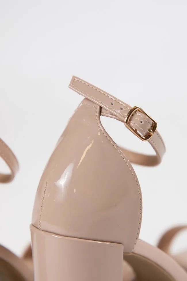 Shivani Nude Leather Heels FINAL SALE