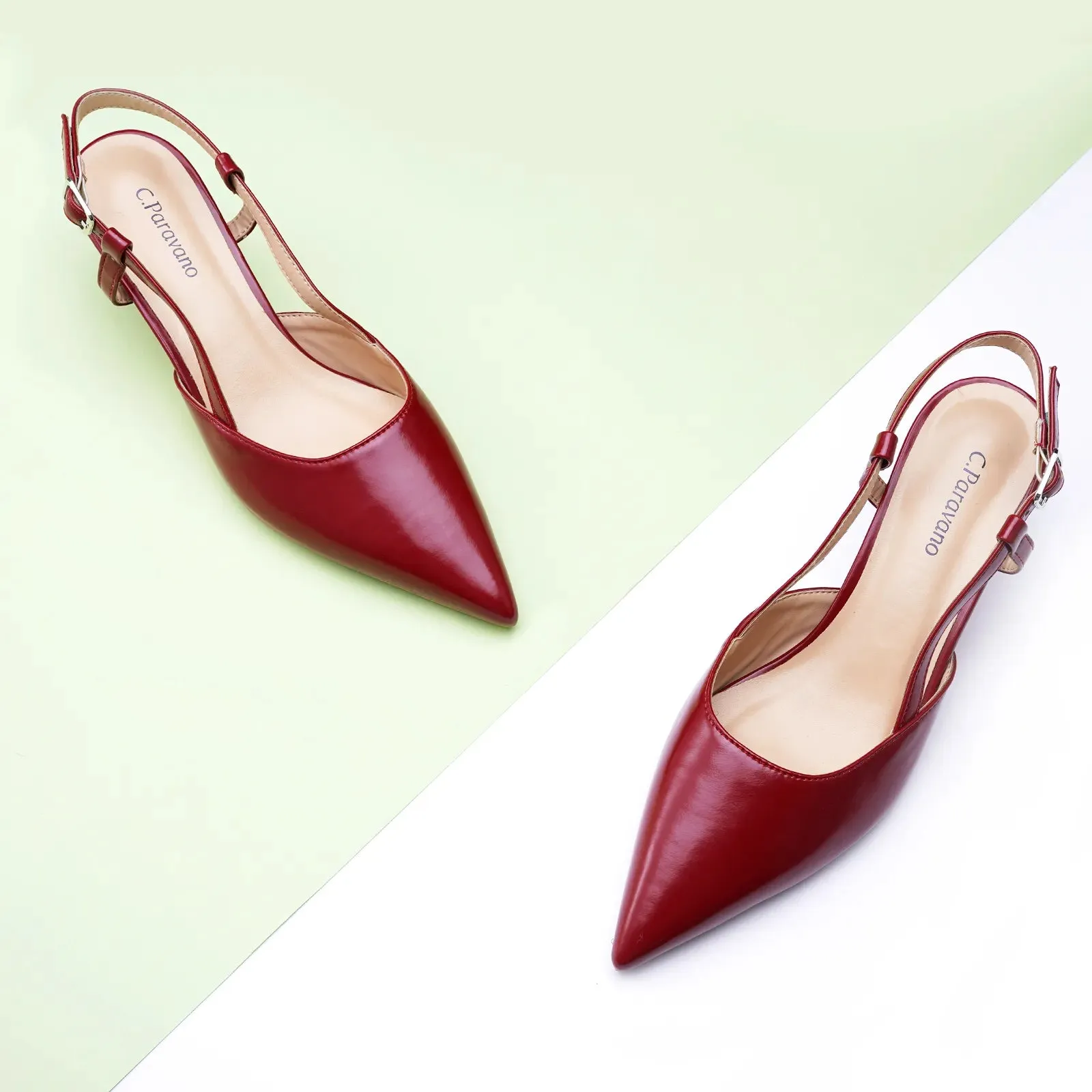 Sleek Pointed Toe Chic Slingback Pumps