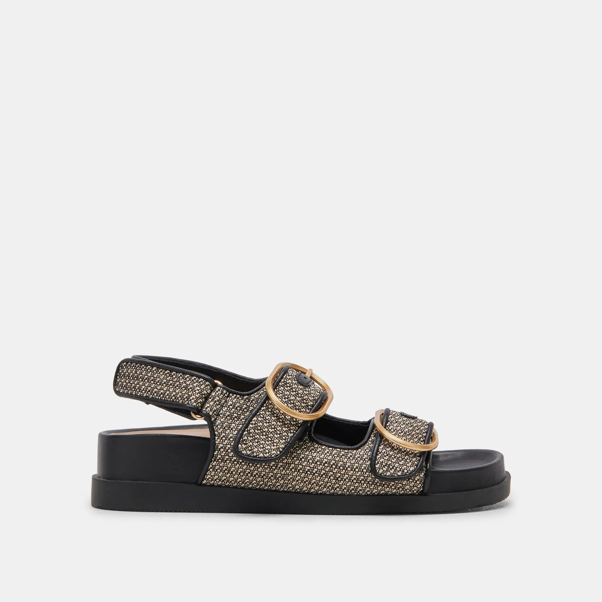 STARLA SANDALS BLACK MULTI WOVEN