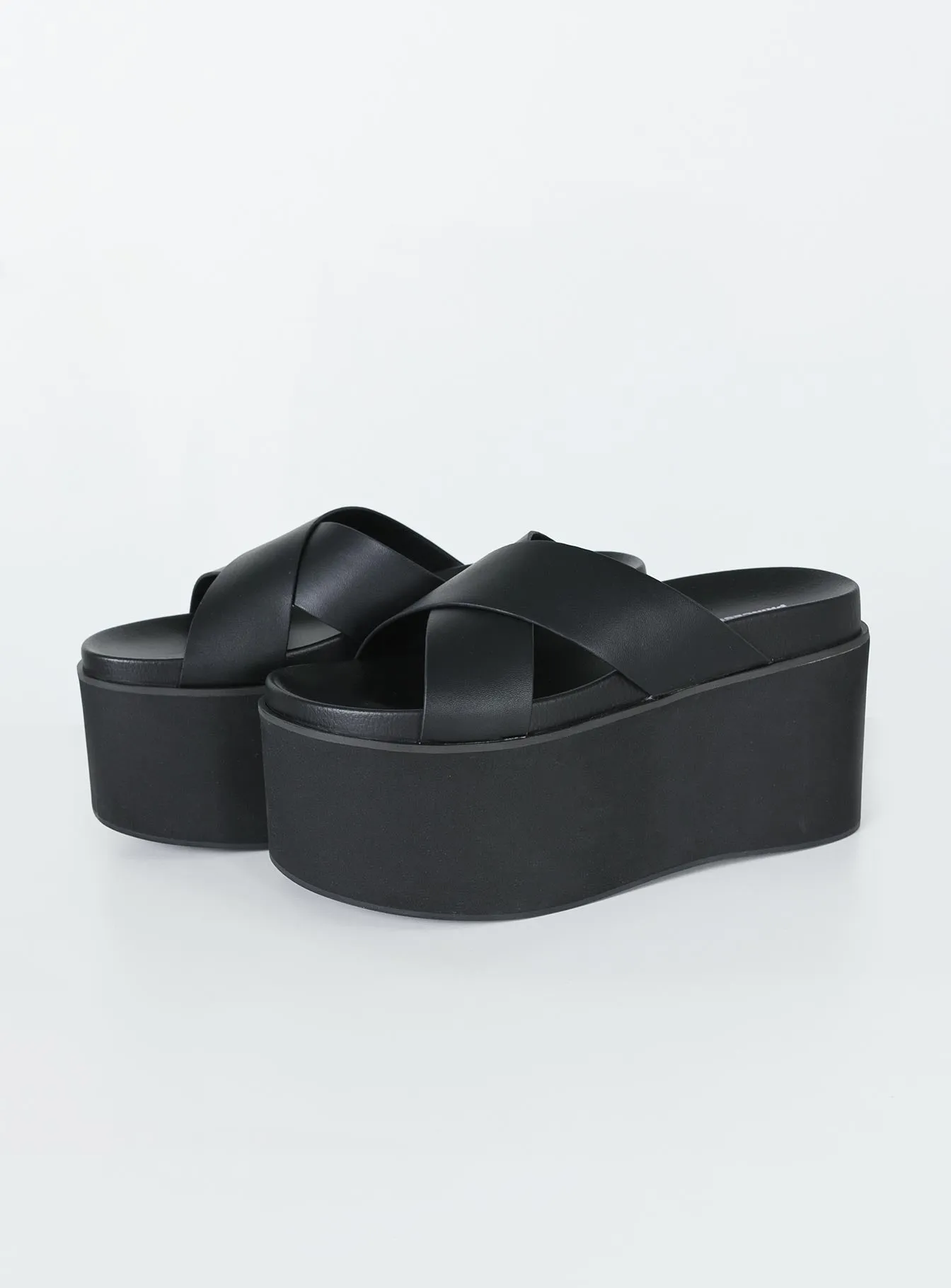 Stockholm Platform Sandals Black