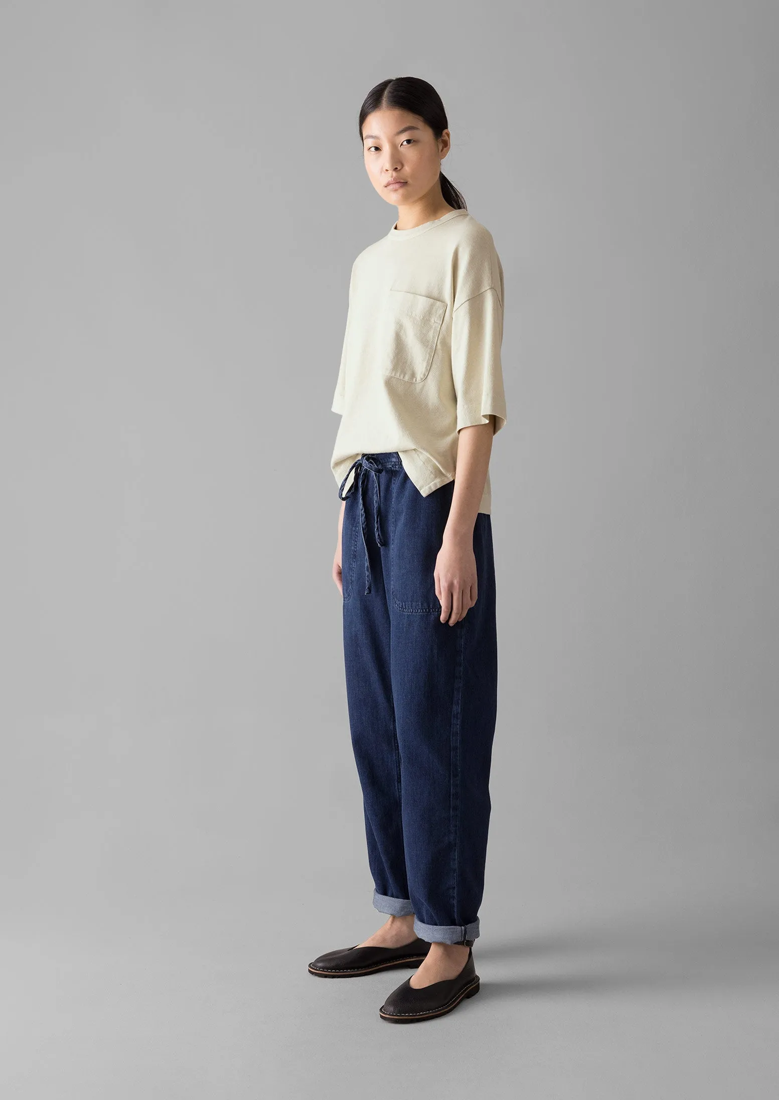 Suki Panelled Denim Pants | Indigo