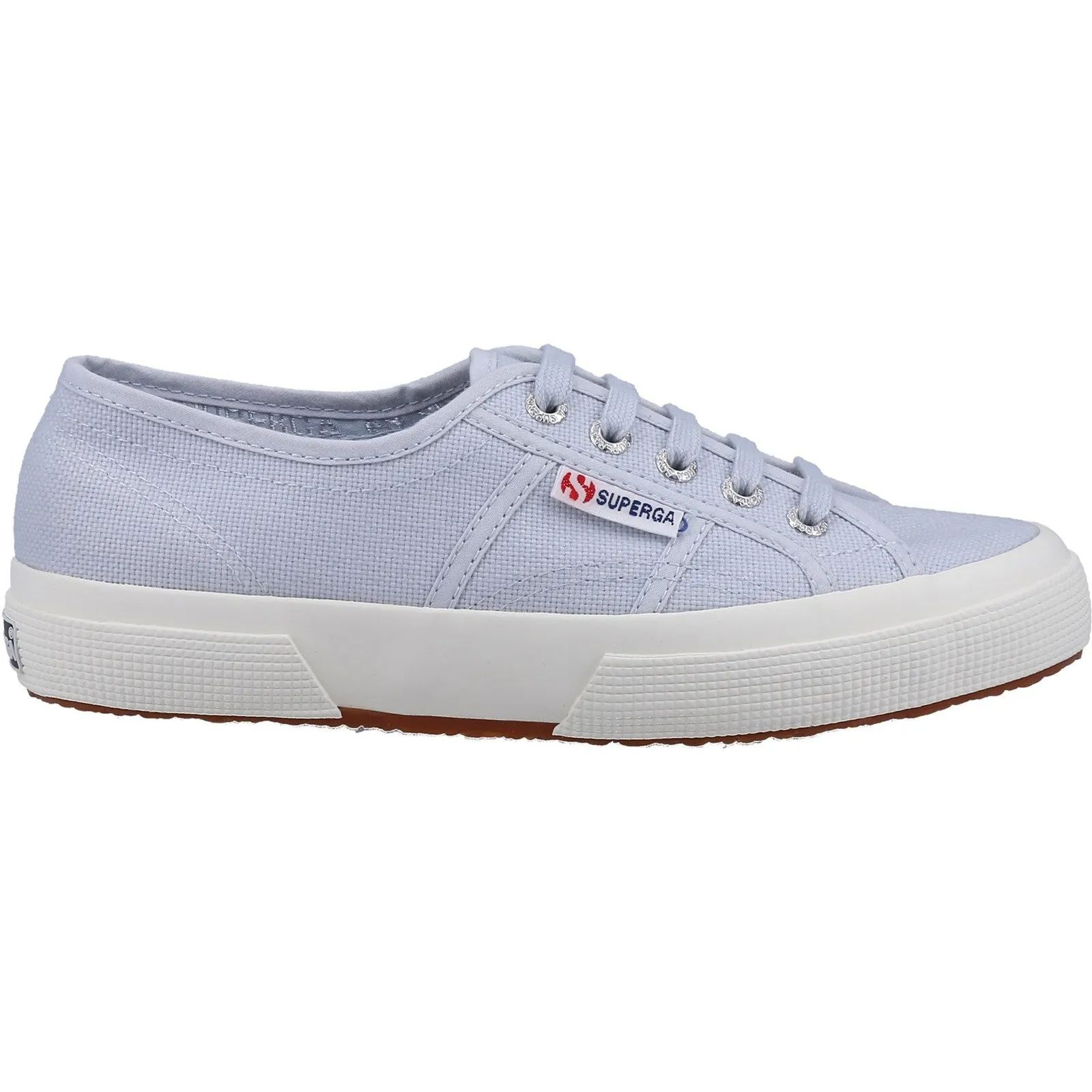 Superga 2750 Cotu Classic Womens Grey Lilla Canvas Trainer Shoe