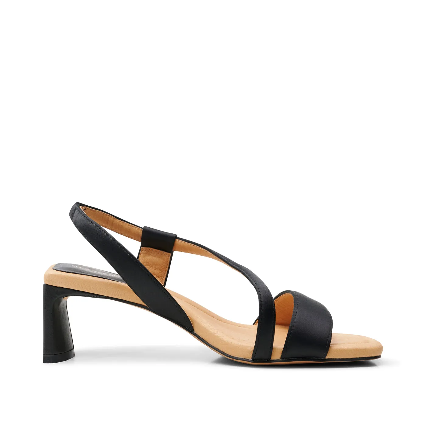 Sylvi sandal satin - BLACK SATIN