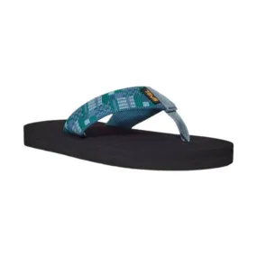 Teva Big Kids' Mush II Flip Flop - Summer Patchwork Blue Coral