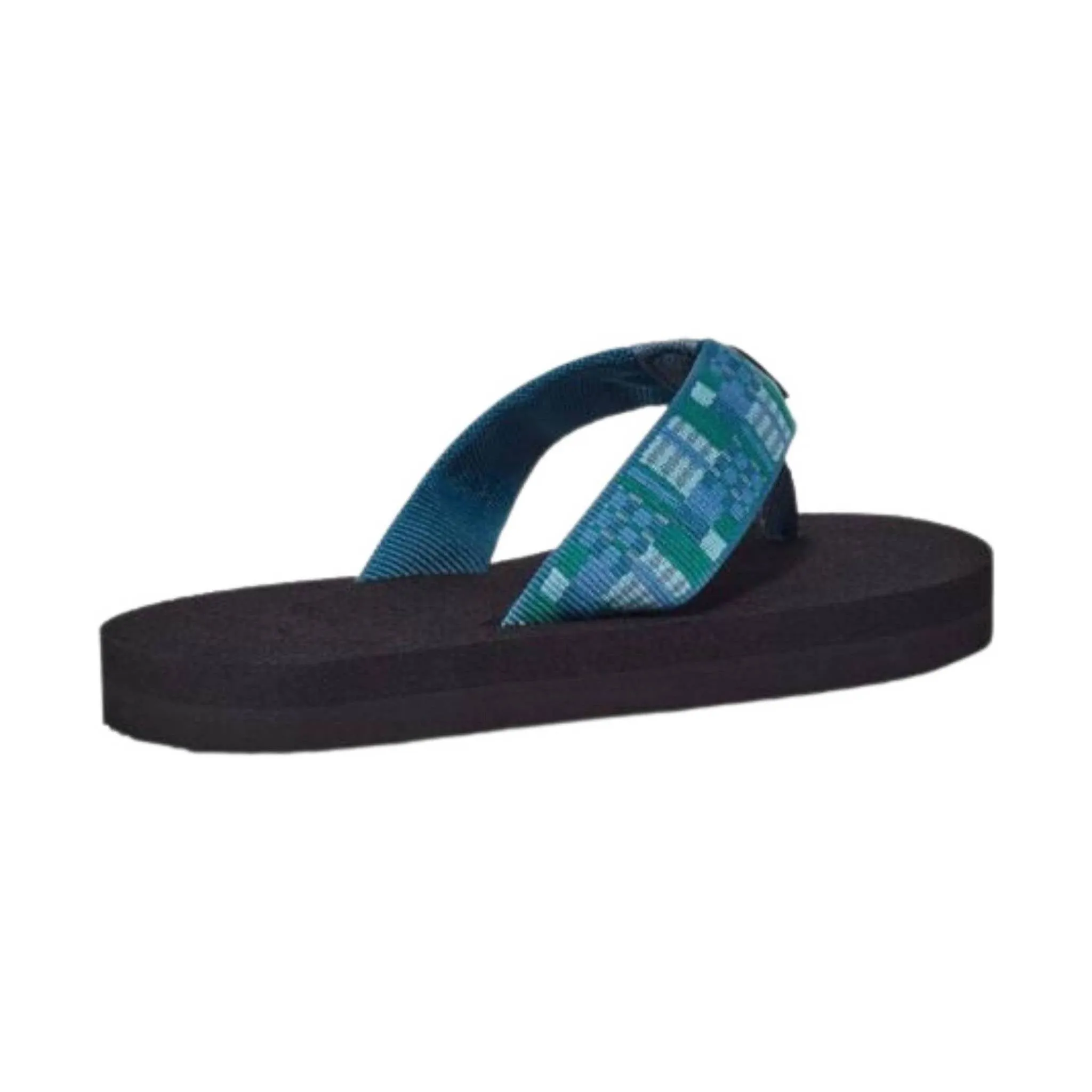 Teva Big Kids' Mush II Flip Flop - Summer Patchwork Blue Coral