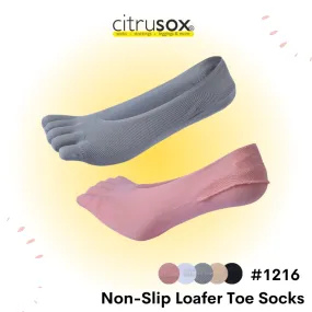 Toe Cotton No-Show Loafer Socks