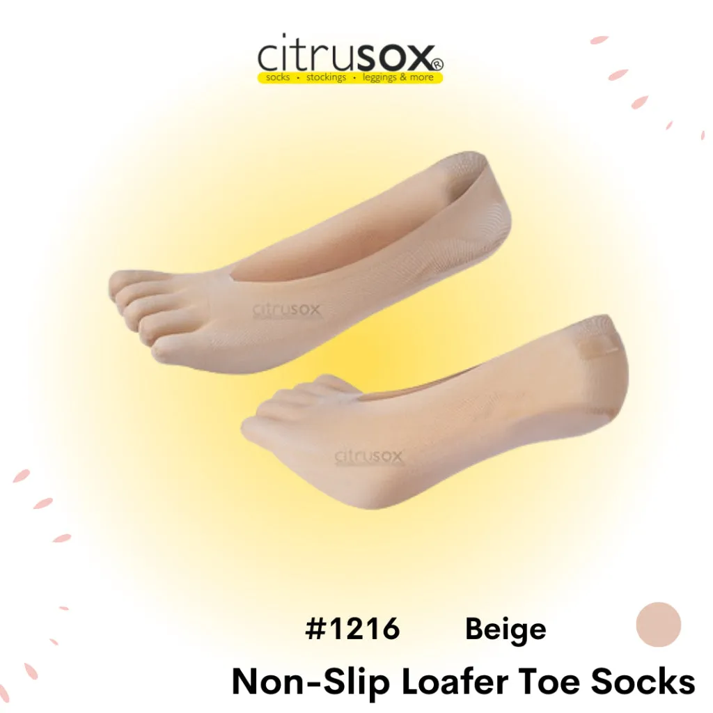 Toe Cotton No-Show Loafer Socks