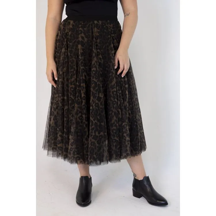 Tulle Skirt - Leopard