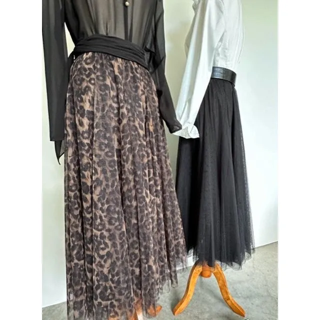 Tulle Skirt - Leopard