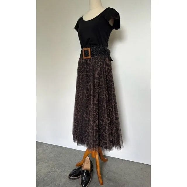 Tulle Skirt - Leopard