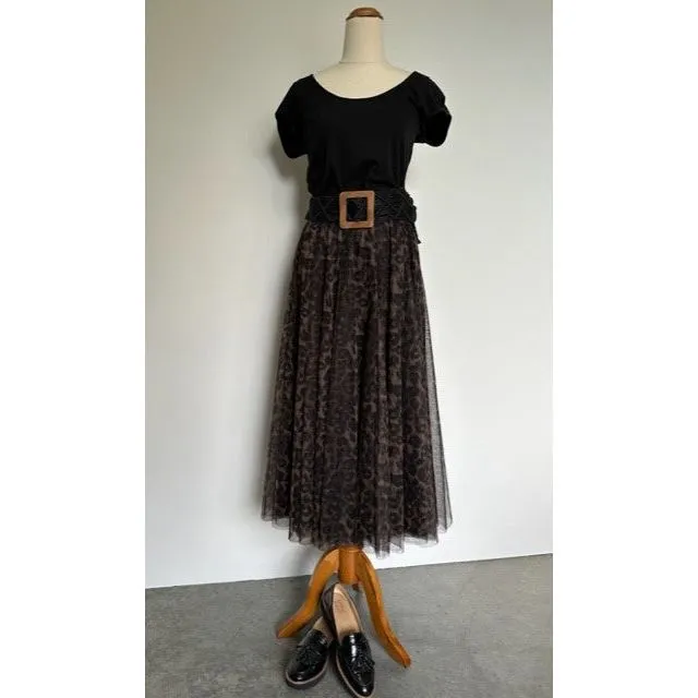 Tulle Skirt - Leopard