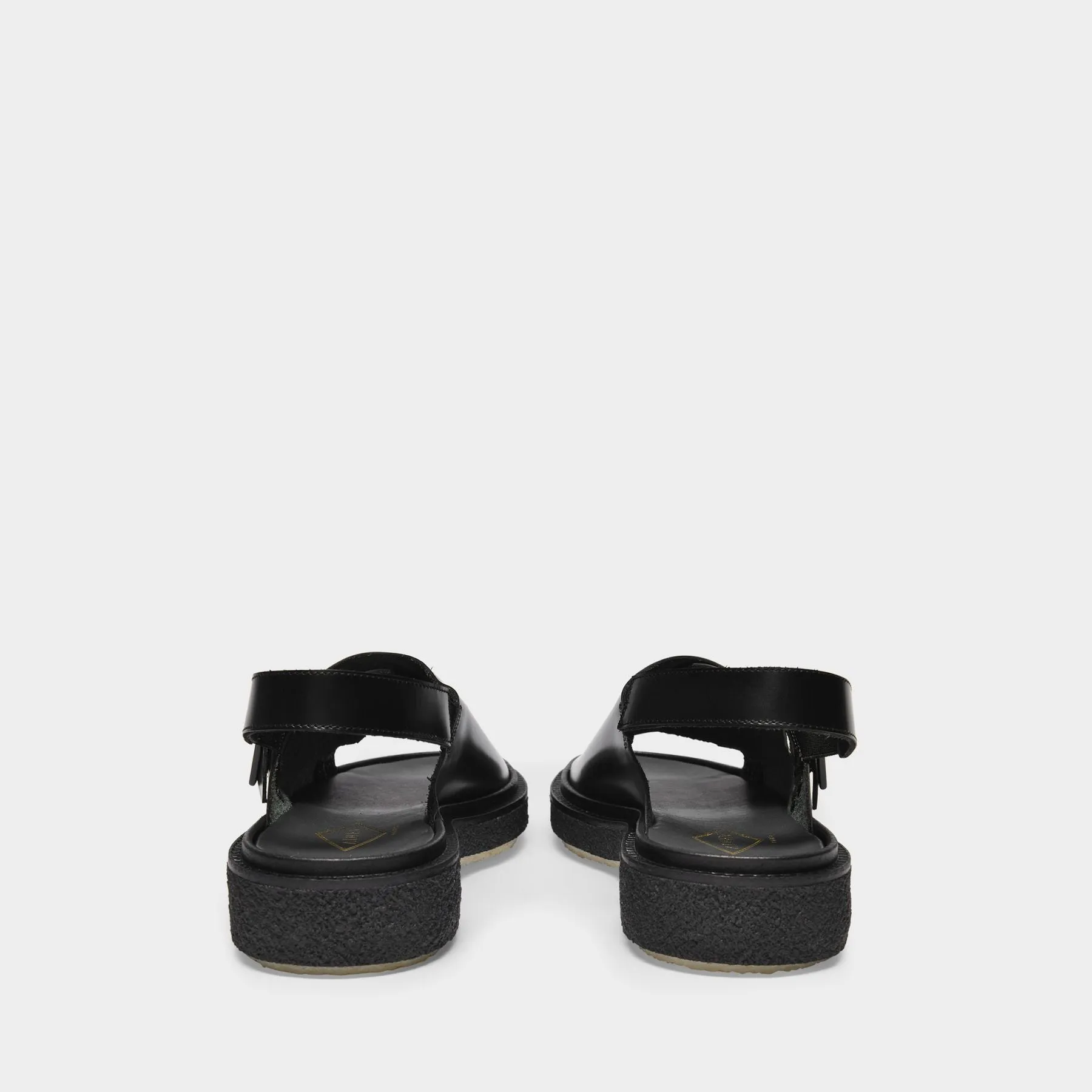 Type 140 Sandals in Black Leather