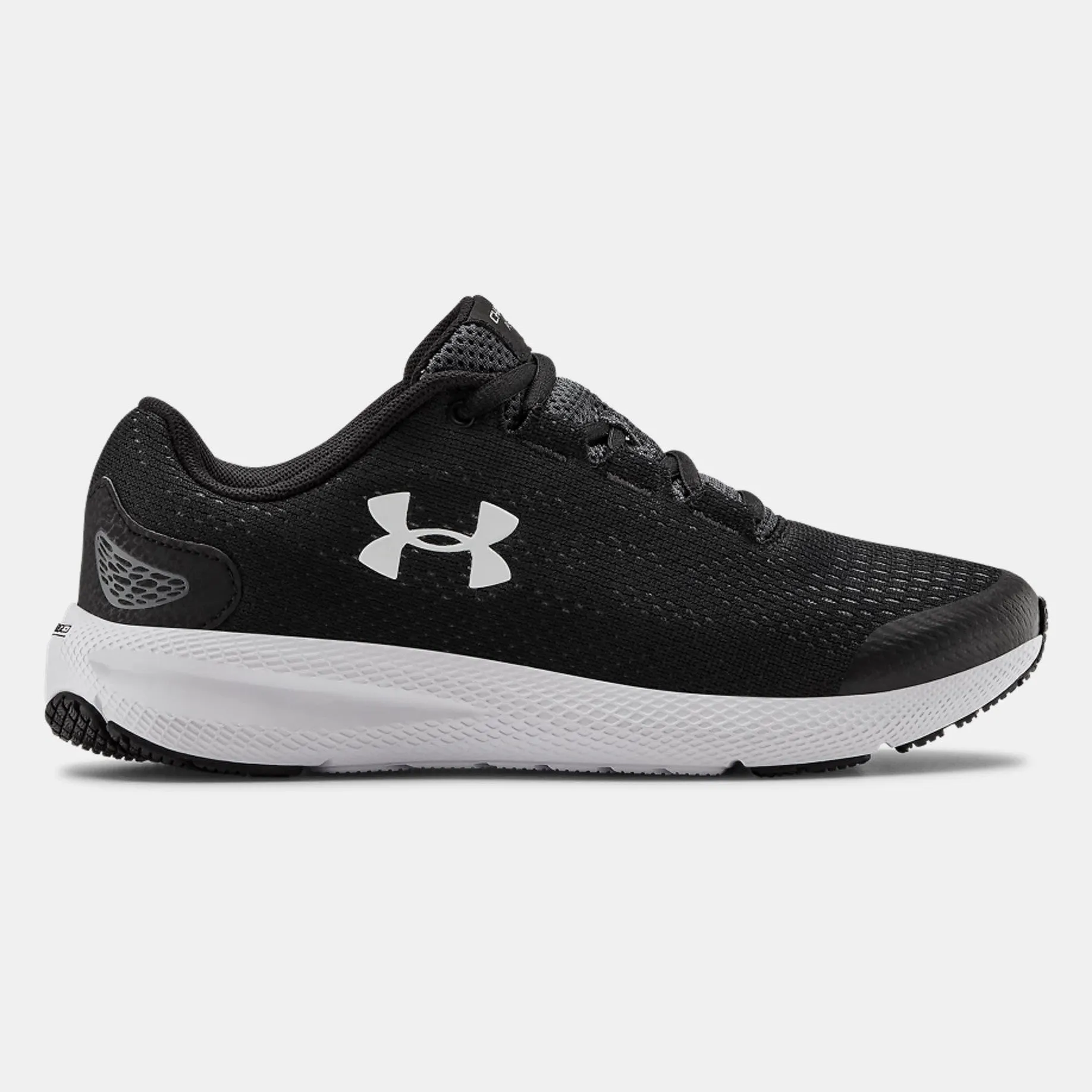 Under Armour Black/White Charged Pursuit 2 Sneaker